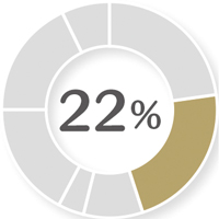 全体の22％