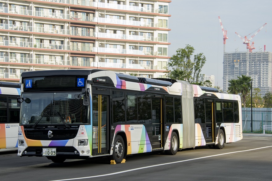 A scene from the Tokyo BRT terminal that started operation on October 1