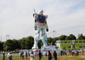 Gundam replica appears in Odaiba
