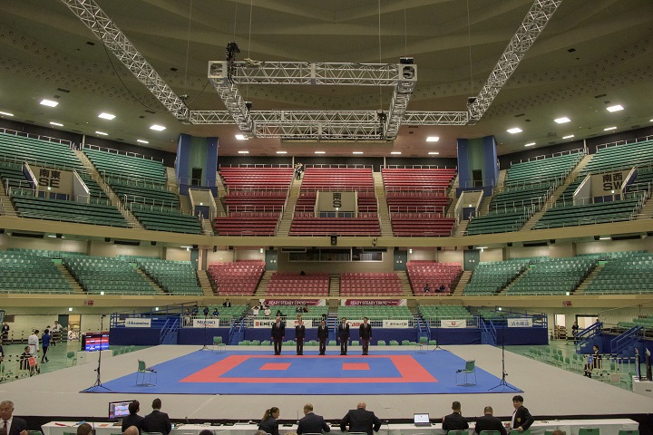 日本武道館のテストイベント会場の写真