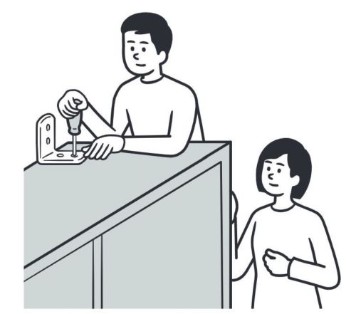 家具を固定