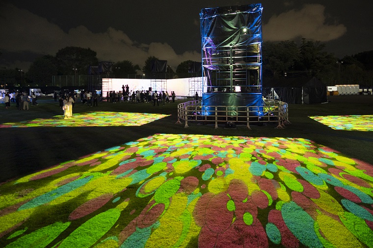 Photo: The grass PLAY GROUND fully illuminated