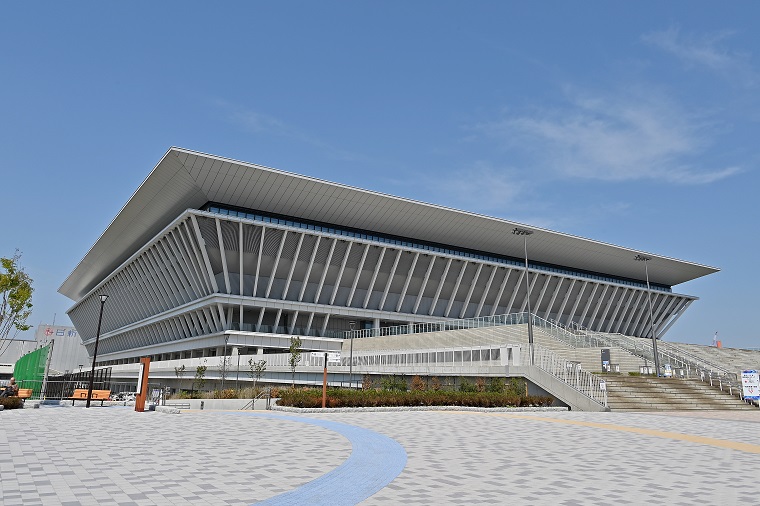 Photo: Exterior view of Tokyo Aquatics Center