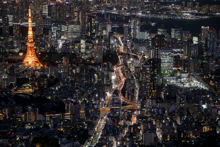 東京タワーと浜松町周辺